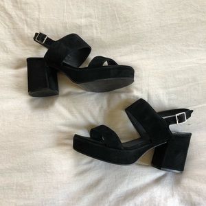 Steve Madden Reba Black Suede Heels